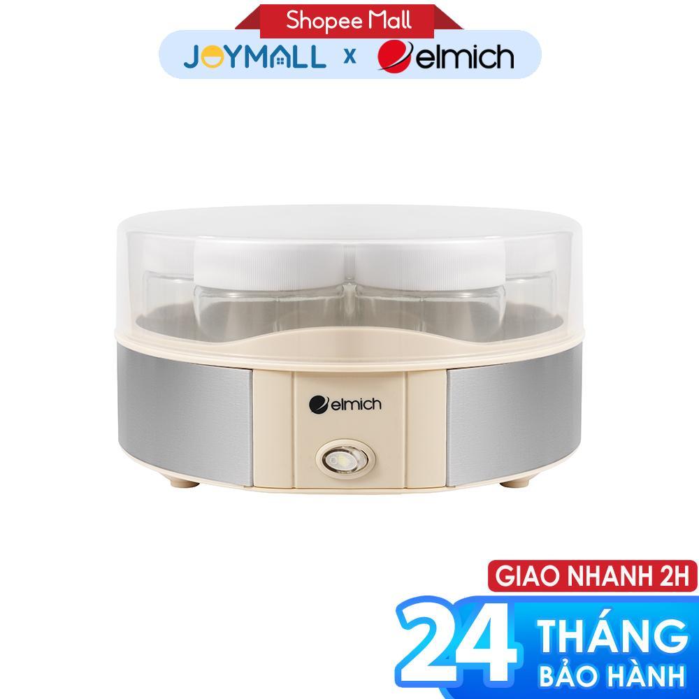 Máy Làm Sữa Chua Elmich YME0298 15W, Hàng Chính Hãng, Điều Khiển Cơ, 7 Hũ Thủy Tinh 200ml - JoyMall