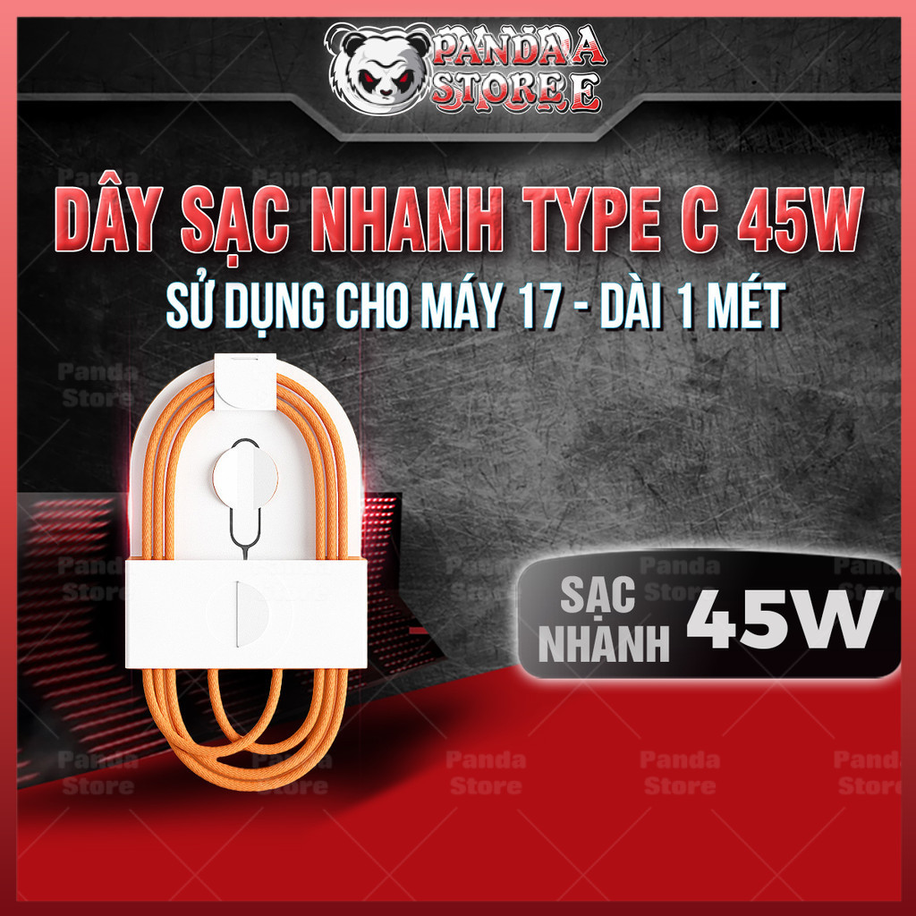 Cốc sạc nhanh PD màu cam, Củ sạc nhanh 40W không nóng máy, Bộ sạc siêu nhanh 40W đa năng chân dẹt - 