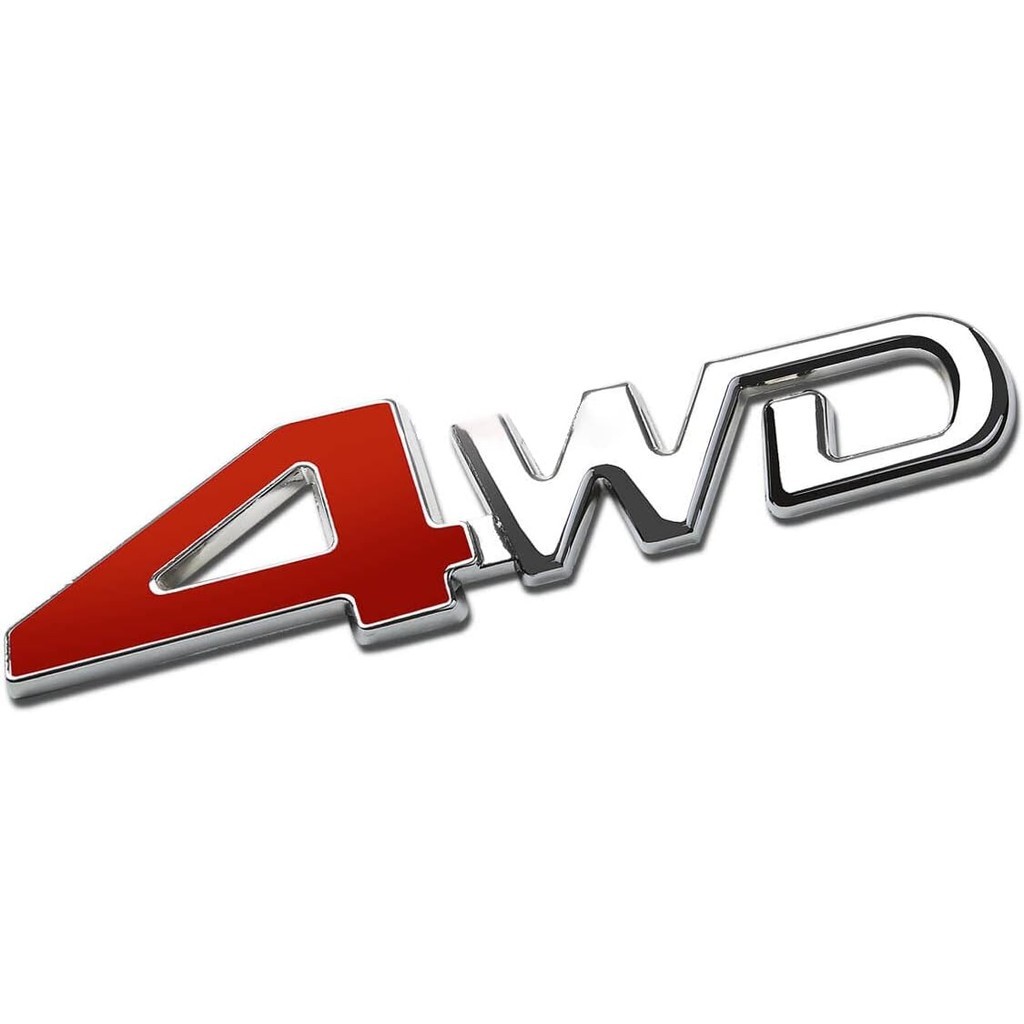 1x Kim Loại 4WD Biểu Tượng Chữ Fender Thân Xe Huy Hiệu Miếng Dán 3D Decal Biển Tên Cho AWD Off Road 