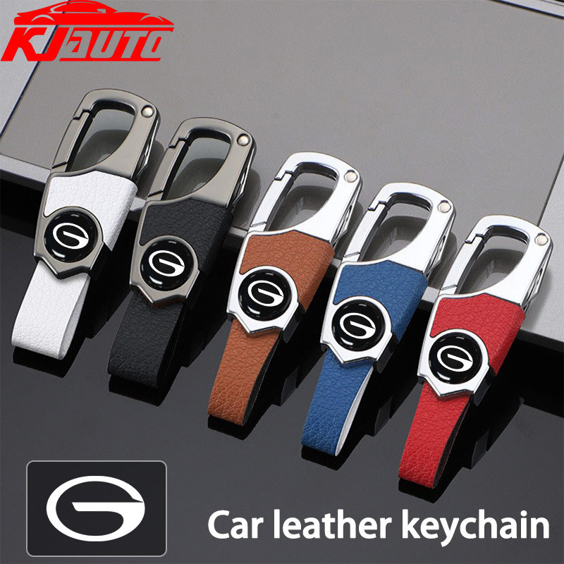 GAC Xe Móc Khóa Da Chìa Khóa Fob Giá Đỡ Với Ẩn Mini Dao Móc Khóa Kim Loại Cho GAC Trumpchi GA4 GS3 G