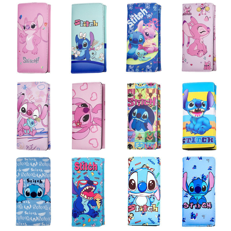 Ví đựng tiền xu BU7Q Ví PU Star Treasure Stitch Ví dài