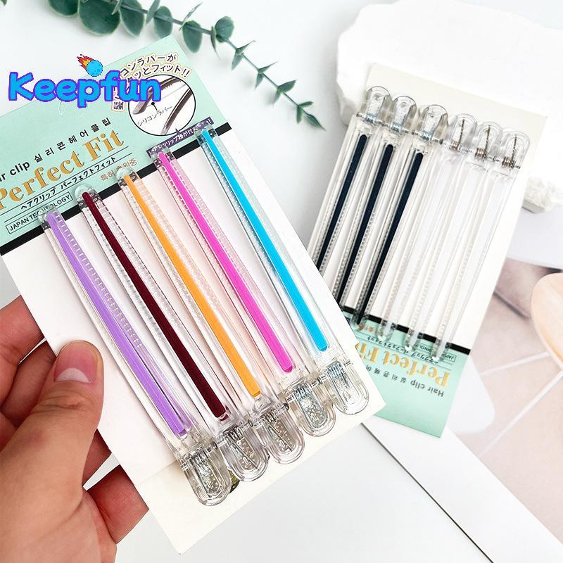 [Keepfun] 6pcs Pro Seamless Alligator Clip Hair Clip Barbershop Haircutting Sectioning Hairpin Salon