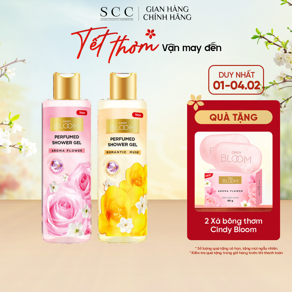 Sữa Tắm Nước Hoa CINDY BLOOM Aroma Flower/ Romantic Muse 270g/chai
