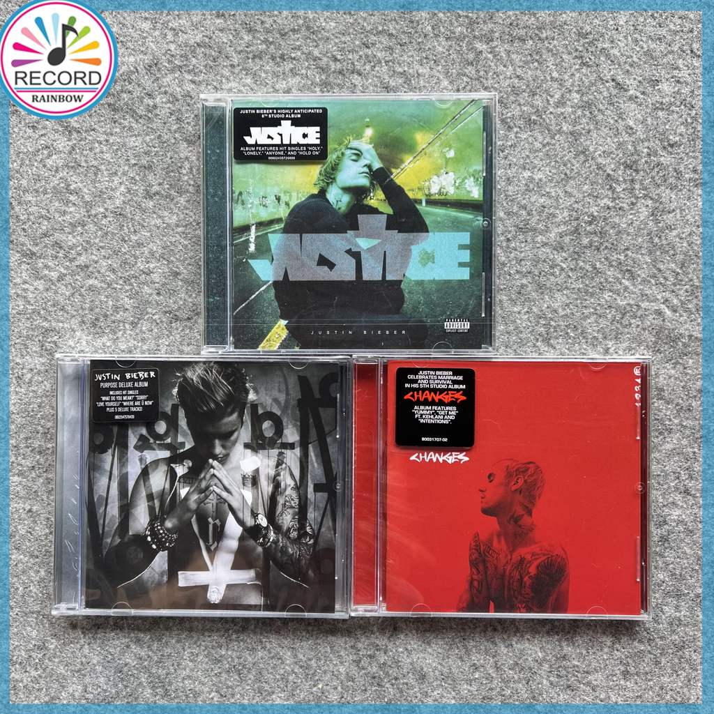 Justin Bieber Changes Purpose Justice 3 Albums Set Original CD Brand New Album [Sealed] YNLX