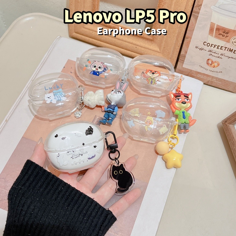 [Xu Hướng Mặt Trước] Dành Cho Vỏ Lenovo LP5 Pro Vỏ Tai Nghe Silicon Mềm Họa Tiết Mèo Hoạt Hình