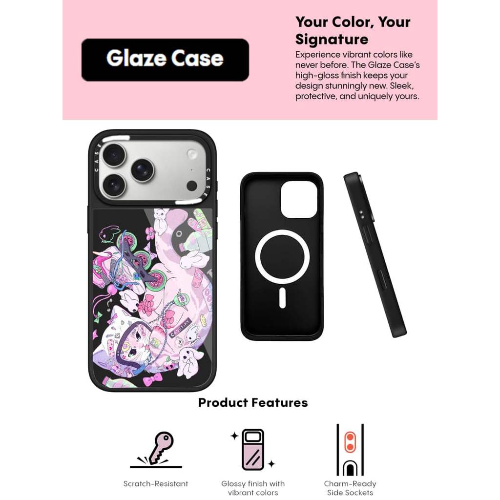 CASECASE X Cool Down của Kiera Won Case Vỏ kính hút từ tính chống trầy xước cho IPhone 17 Air 16 15 