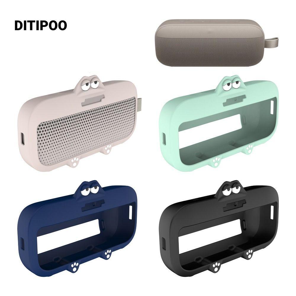 Vỏ bảo vệ DITIPOO, Loa không dây silicon hoạt hình, Vỏ chống bụi chống rơi chống bụi cho phụ kiện loa thế hệ thứ 2 Bose SoundLink Flex