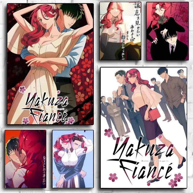 Poster Trang Trí Phòng Chống Thấm Nước Y-Yakuza F-Fiance-E Poster In, Nghệ Thuật Treo Tường Hiện Đại