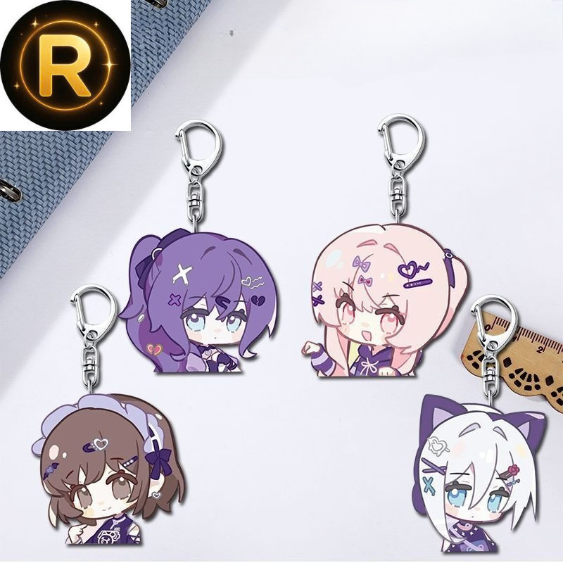 25 Nightcord Anime KeyChain Asahina Mafuyu Akiyama Mizuki Men Key Chain for Women Cartoon Figure Acr