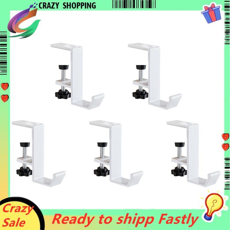 5 Chiếc Một Lớp Khóa Bàn Móc Học Sinh Móc Văn Phòng Bàn Di Động Túi Móc Bàn Bên Bàn Móc Trắng