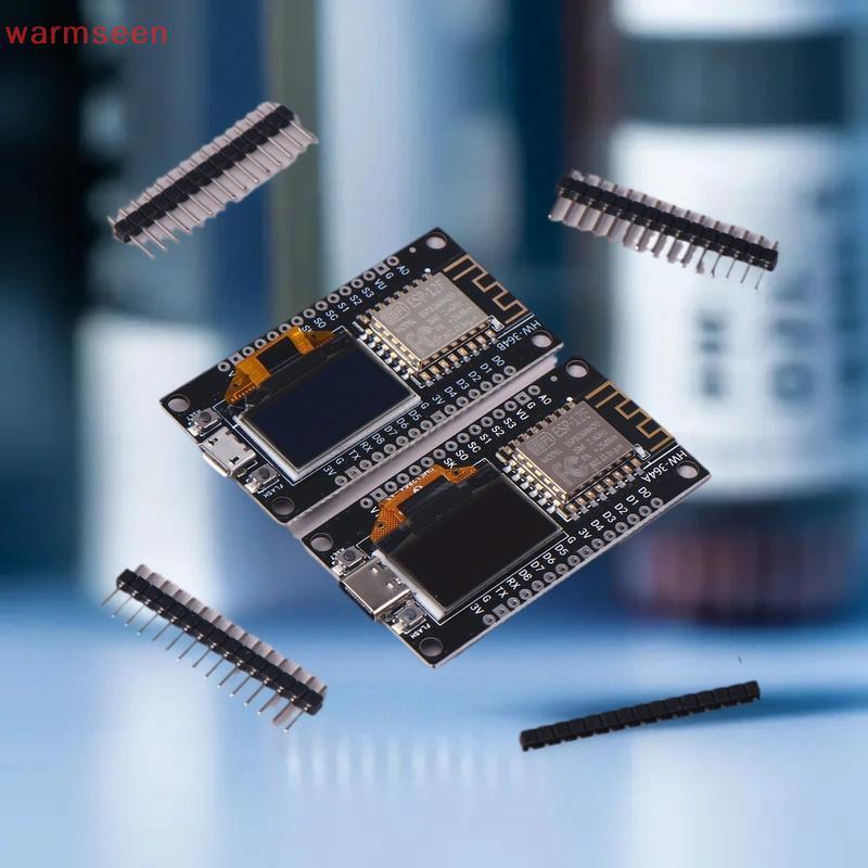 (warmseen) Bảng phát triển ESP8266 Tích hợp màn hình OLED 0,96 Inch có hộp bảo vệ, mô-đun không dây 