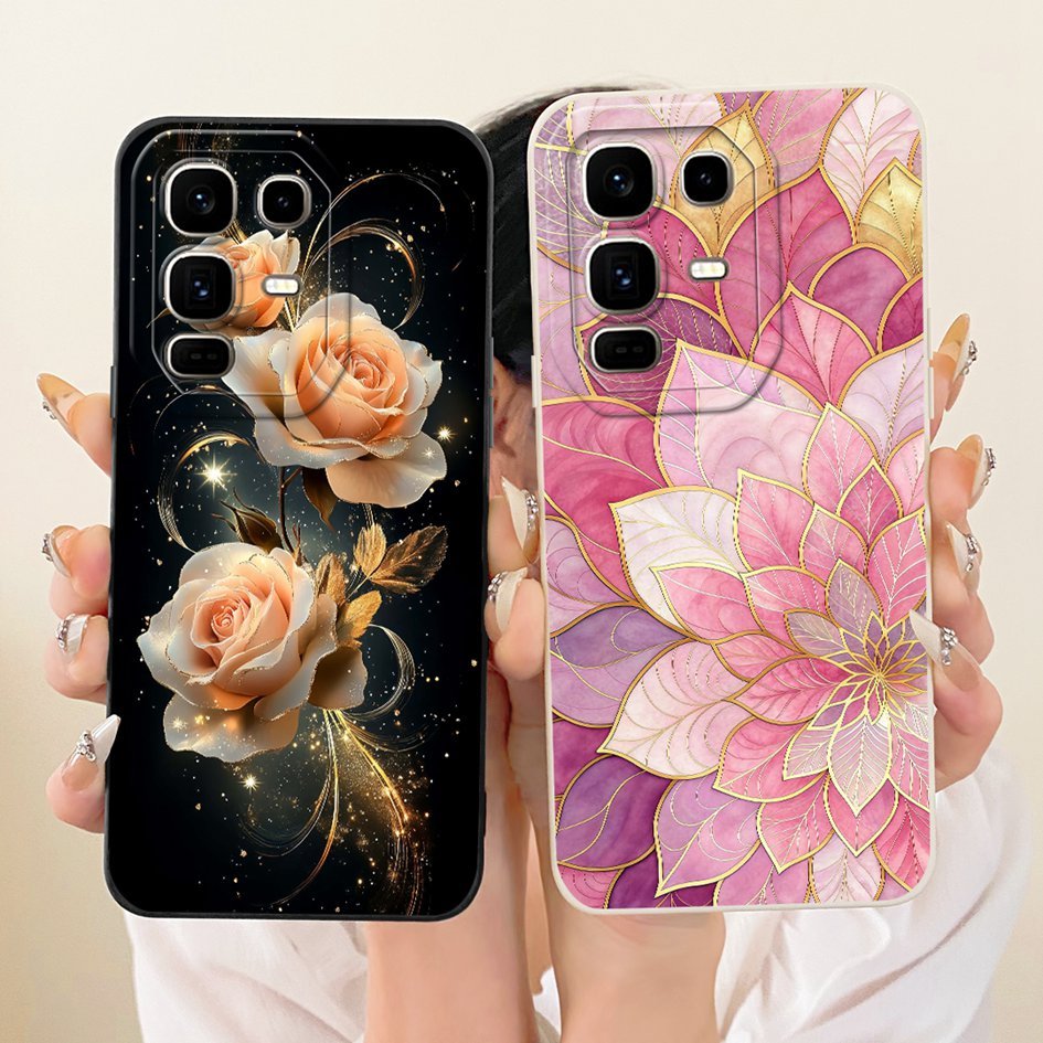 Dành Cho Infinix Note 50 Pro 4G Ốp Lưng X6855 Hoa Mềm Vỏ Silicon Bảo Vệ Cho Infinix Note 50 Pro + No