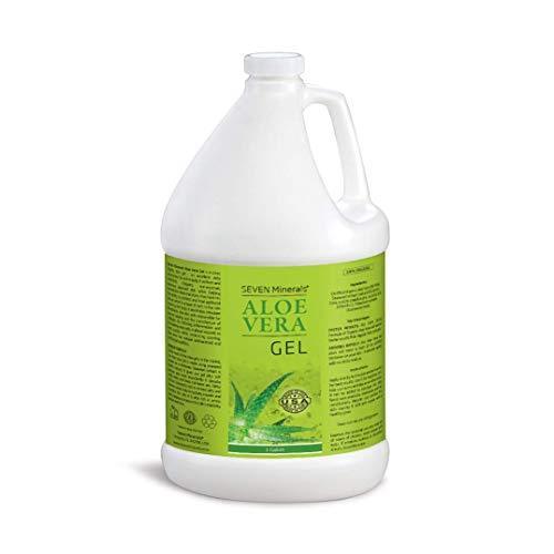 Seven Minerals, Travel Size Organic Aloe Vera Gel từ Freshly Cut 100% Pure Aloe - 2 Fl Oz - Chất lượ