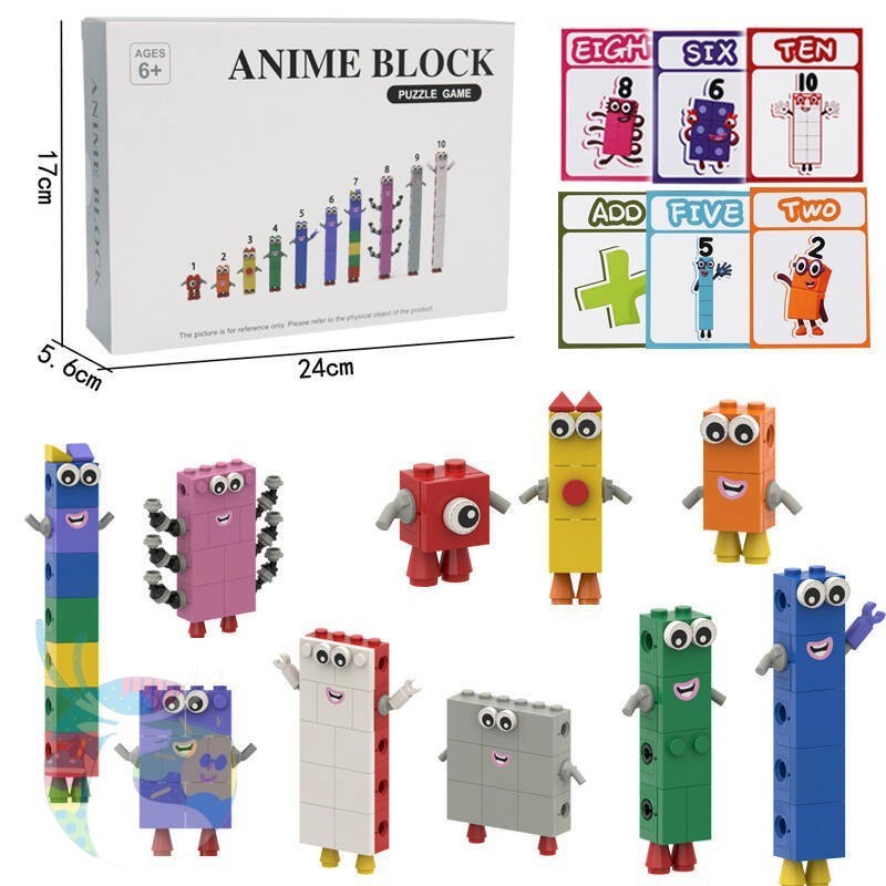 MathLink Cubes Numberblocks 1-10 Bộ Hoạt Động Học Tập Hoạt Động Đếm Khối Liên Kết Khối Đồ Chơi Giáo 