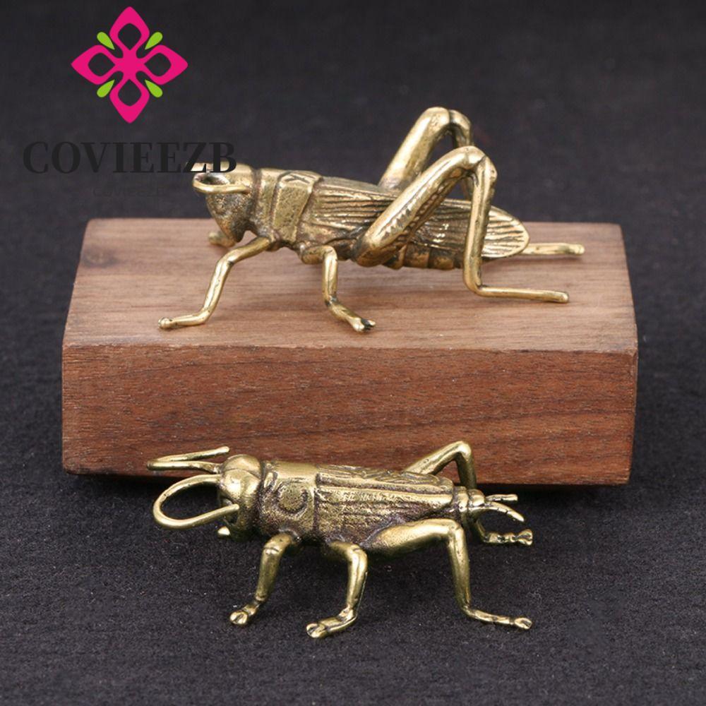 COVIEEZB Đồng Cricket, Tượng cricket bằng đồng thau nhỏ rắn, Trà côn trùng Thú cưng Cricket Bộ sưu t