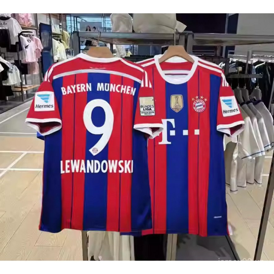 Áo nhà retro FC Bayern Munich - Áo thun ngắn tay bóng đá thể thao, tùy chỉnh