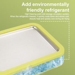 Bộ máy làm kem cuộn tại nhà WSS, Đĩa đông lạnh tức thì với 2 miếng cạo, Khay kem tự làm DIY, Sữa chua, Sorbet mới