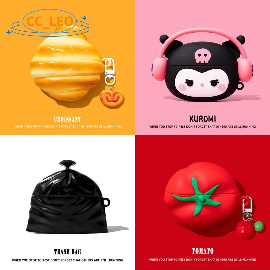 Ốp Lưng Cho Baseus BP1 Pro Hoạt Hình Vaseline Baseus Bass EP10 Pro Silicon Mềm Dễ Thương Ma Robot Ba