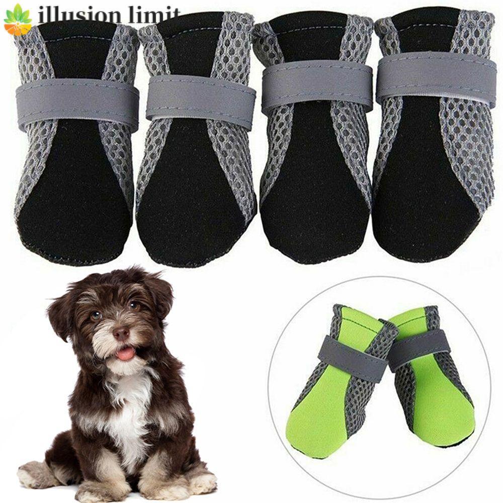 ILLUSION LIMIT Dog Boots Paw Protectors Safe Hot Pavement Chống trượt Lưới siêu mềm Đồ dùng cho thú 