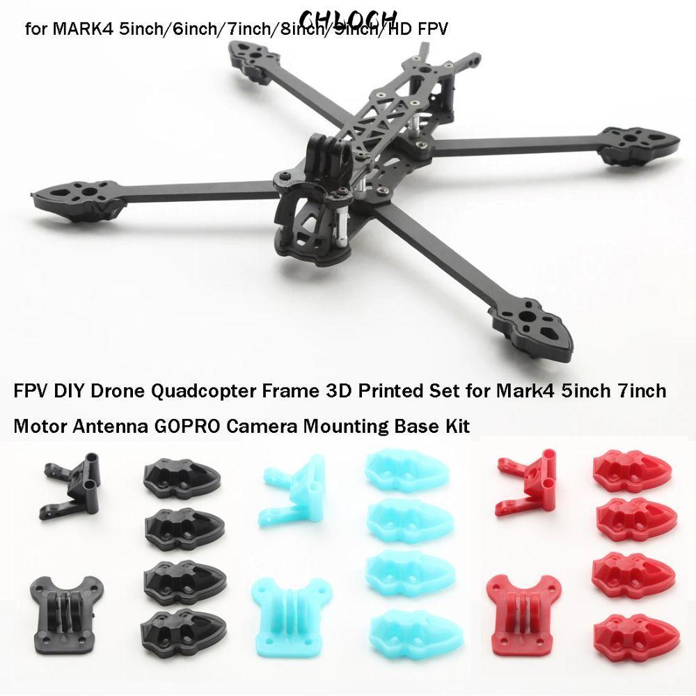 CHLOCH DIY Drone Quadcopter Khung, Bộ in FPV bằng nhựa, Bộ đế gắn 5 màu chất lượng cao cho Mark4 5 i