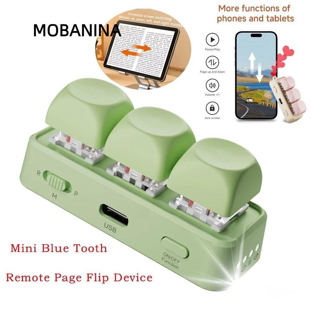 MOBANINA Bàn Phím Trang Turner, 3 Phím Di Động EBook Trang Turner Bàn Phím, Đa Năng Đa Năng Bàn Phím