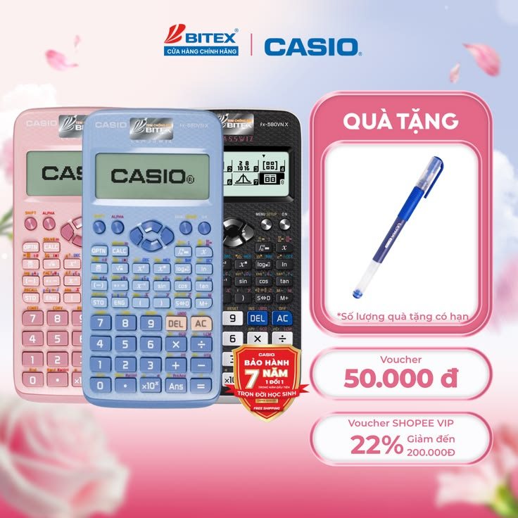 [FS] Máy Tính Casio FX-580VN X dành cho học sinh cấp 3 cấp 2 chuyên dụng cho phòng thi dành cho thi 