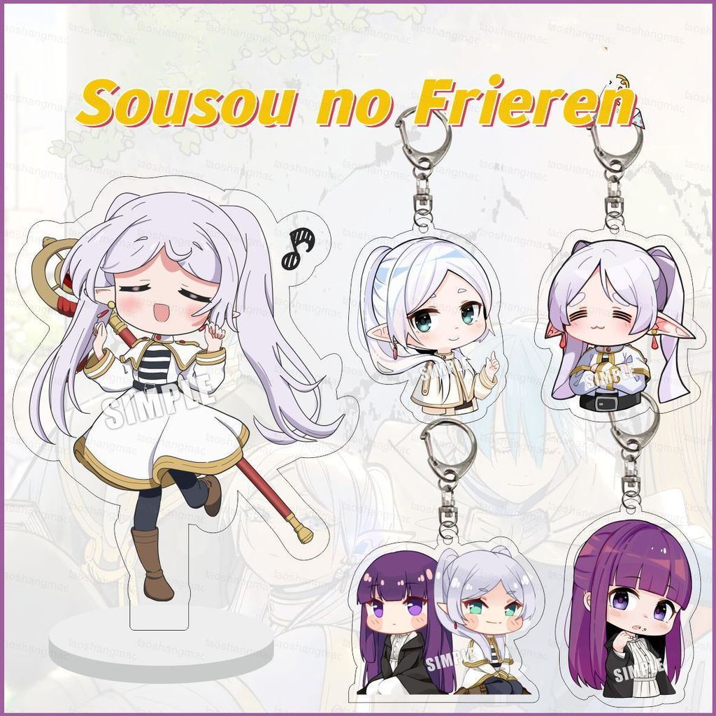 YT3 Frieren: Beyond Journey 's End Móc khóa Anime Sousou no Frieren Móc khóa Fern Stark Acrylic Túi 