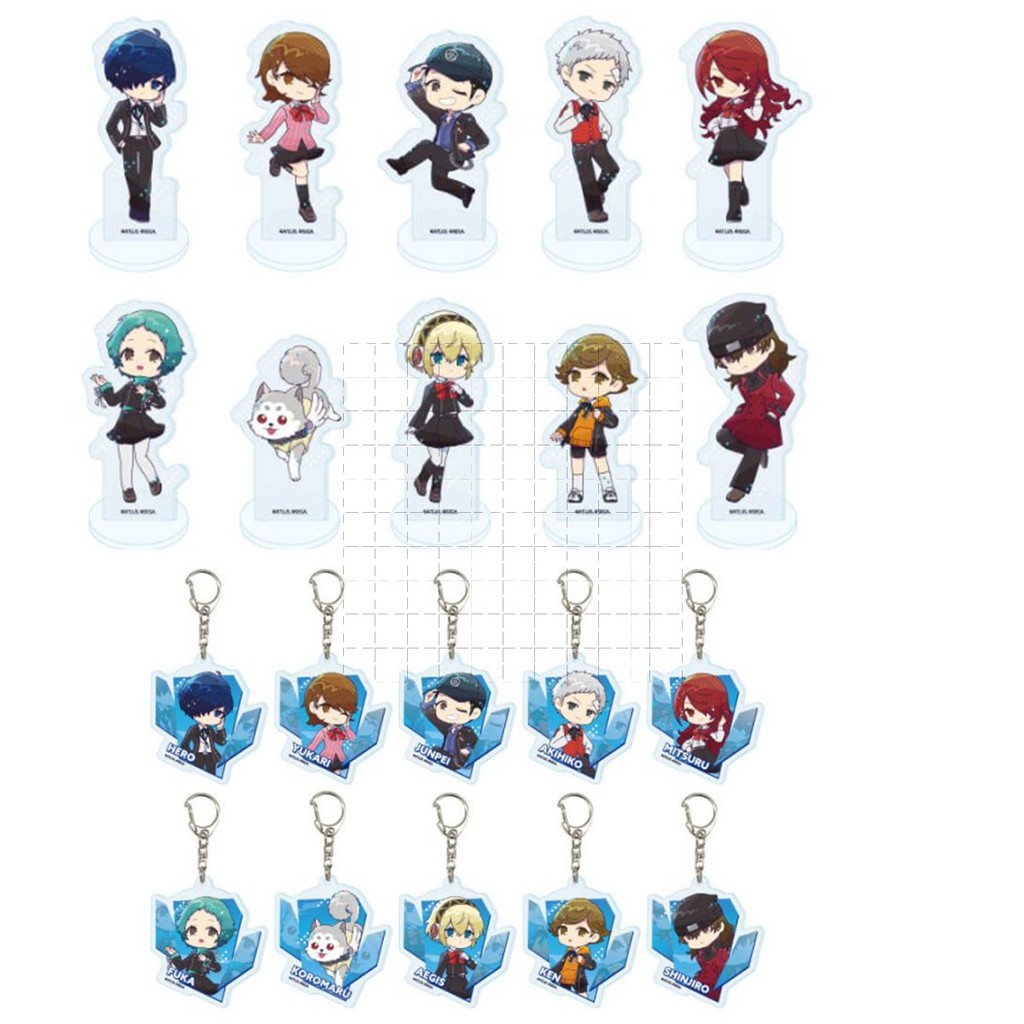 Trò Chơi Persona 3 Acrylic Đứng Hình Búp Bê Anime P3 Fuuka Yamagishi Makoto Yuki Móc Khóa Đồ Chơi Qu