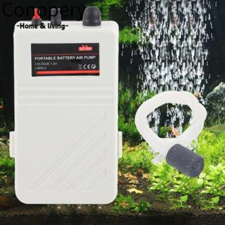 Máy bơm oxy pin CONOPERY, Máy bơm không khí bể cá siêu nhanh màu trắng, Hoạt động im lặng di động bền bỉ Kích thước nhỏ Máy tạo bọt khí bể cá Sử dụng ngoài trời