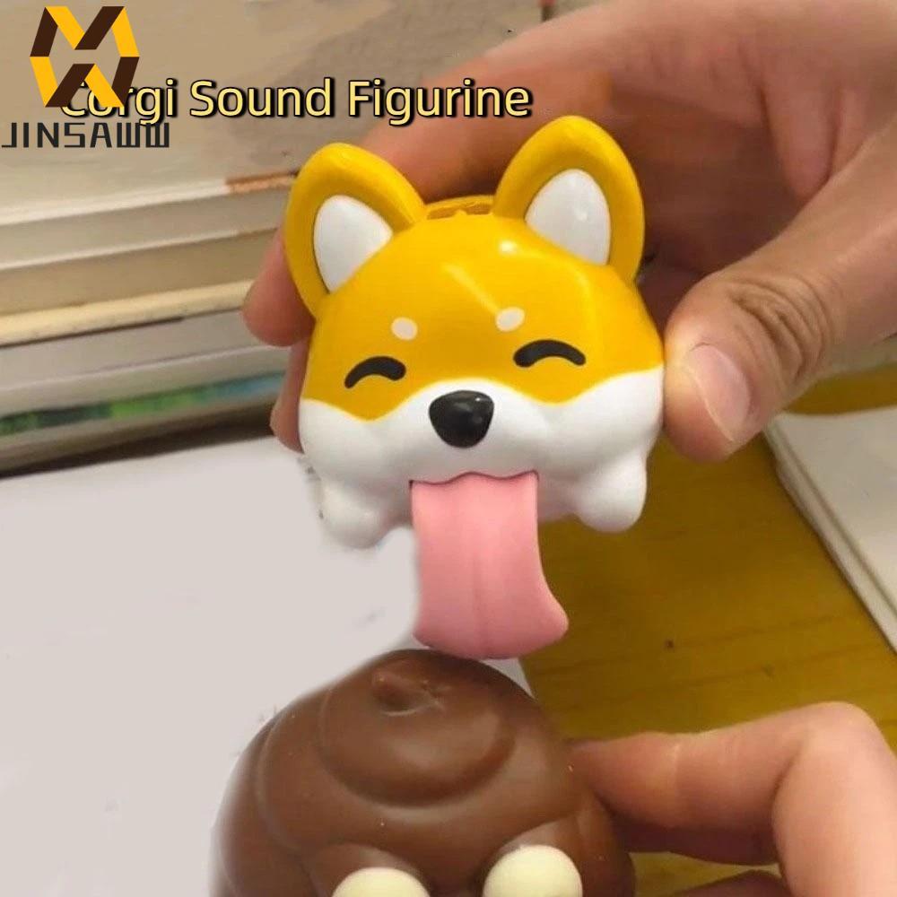Móc khóa hình chó JENIFERDZ, Phim hoạt hình bằng nhựa Corgi Tượng vui nhộn, Dễ thương Deorative Âm t