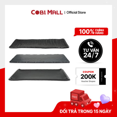 Đĩa Nhựa TP Melamine Chữ Nhật 36cm Chống Trầy Xước, Bền Đẹp – Cobi Home