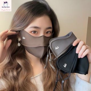 K12 Khẩu Trang Vải Kháng Khuẩn Dày 3 Lớp Chống Nắng Chống Tia UV Giữ Ấm Điều Chỉnh Dây Đeo