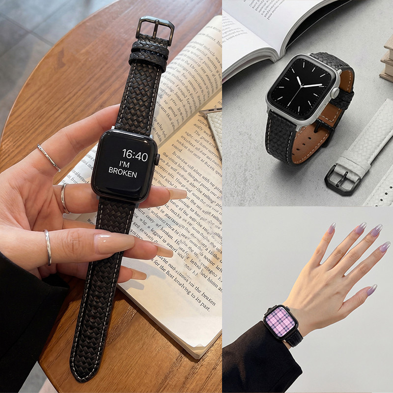 Dây Da Mỏng Cho Apple Watch 49mm 40mm 41mm 46mm 42mm 44 / 45mm iwatch S10 46mm 9 / 87 / se