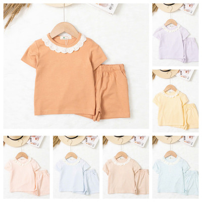 Bộ quần áo hè bé gái LITIBABY vải cotton cổ viền size 1 đến 7 tuổi