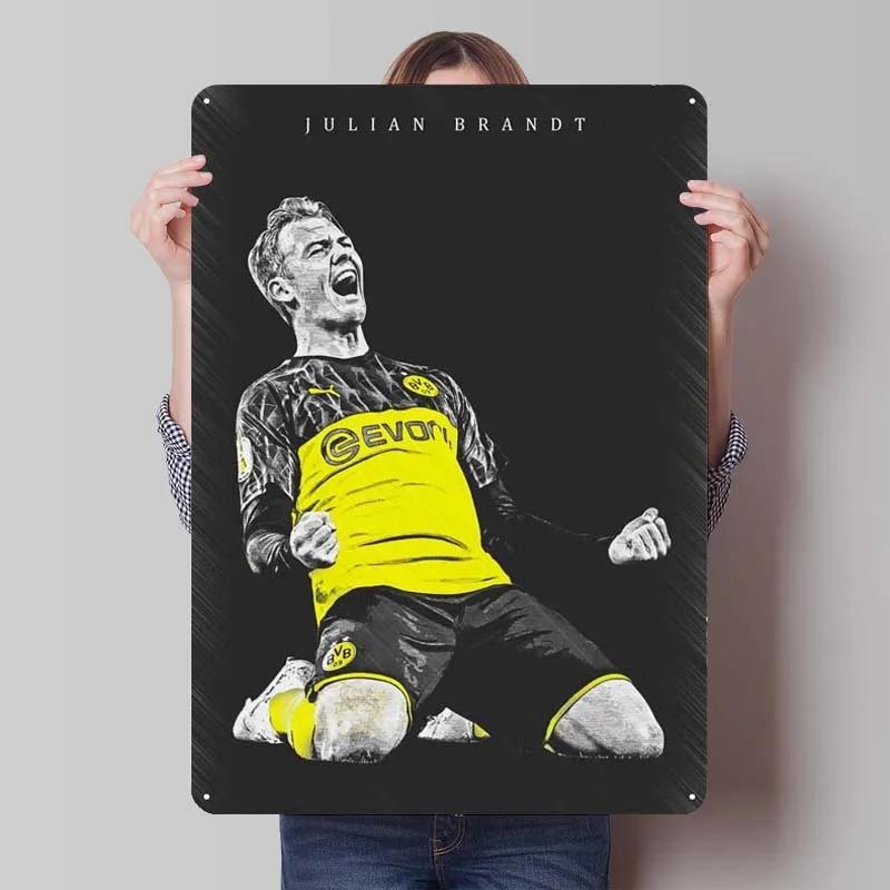 Tùy Chỉnh Kim Loại Thể Thao Ký Retro Treo Tường Nghệ Thuật Trang Trí Trang Trí Nhà Brandt Dortmund C