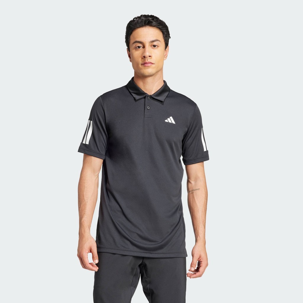 adidas Tennis & Padel Tennis Club Tennis 3-Stripes Polo Shirt Men Black JG0985