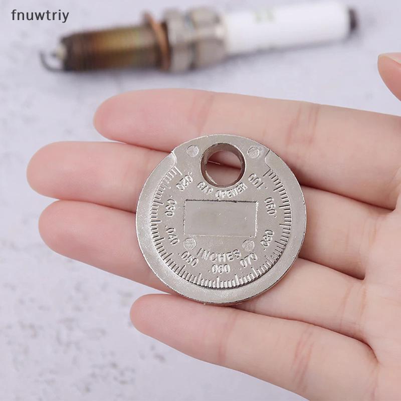 [fnuwtriy] 1PC Phạm vi 0,6-2,4mm Bugi loại đồng xu Gage Gap Tool Feeler Spark Plug Gap Tool VN