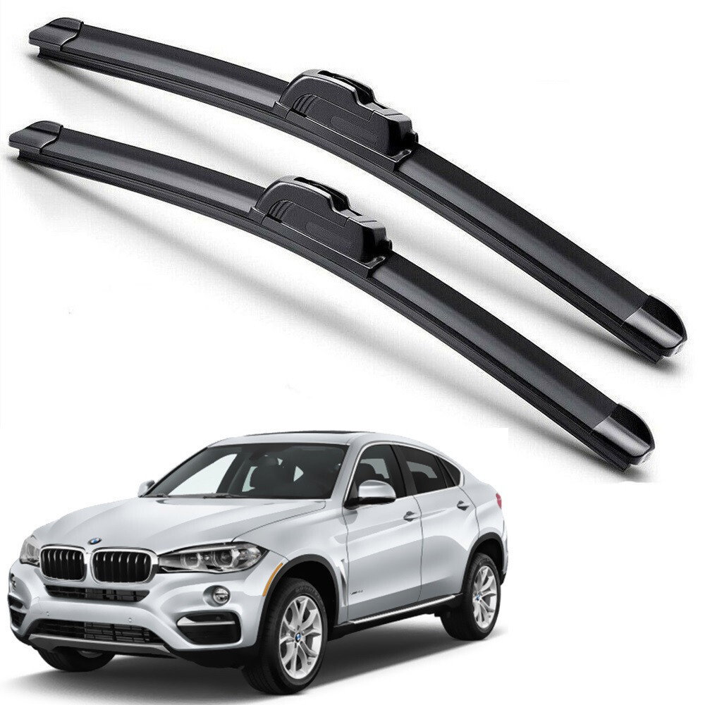 Dành Cho 2015-2019 BMW X6 F16 X6M F86 Kính Chắn Gió Lưỡi Lau J-HOOK Hybrid Silicone