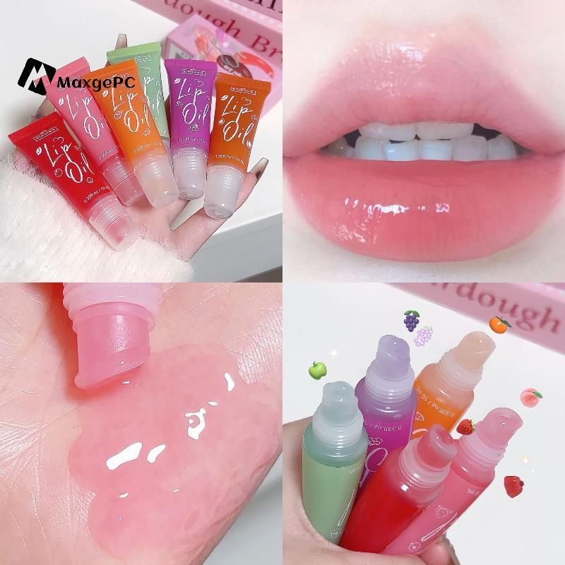 [Max-t] Hương Vị Trái Cây Son Bóng Nước Trong Suốt Son Bóng Gel Dưỡng Ẩm Son Bóng Nữ Môi Trang Điểm 