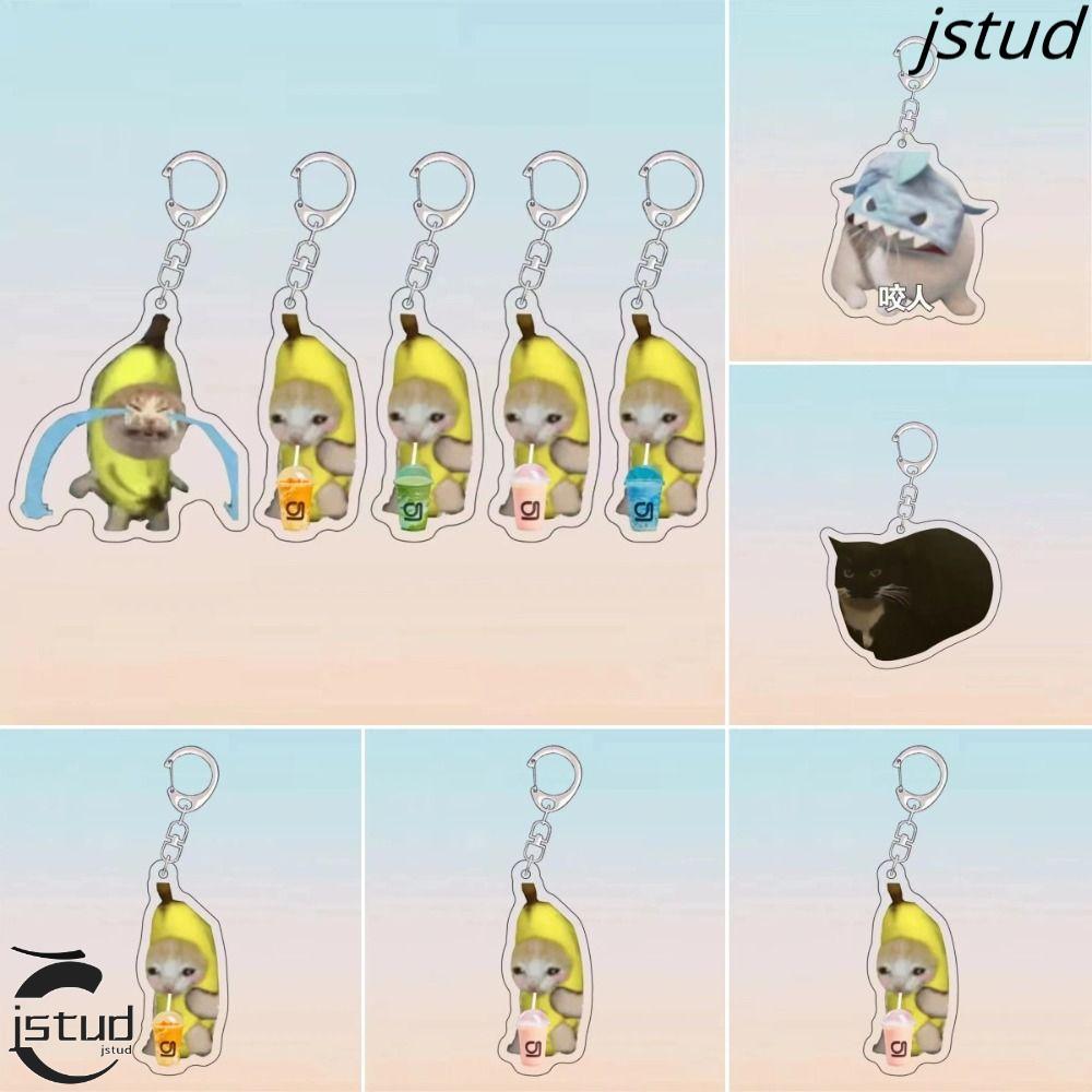 LYXOR Happy Banana Cat Móc khóa, Ba lô Banana Cat Charm Banana Cat Dây chuyền điện thoại di động, Tú