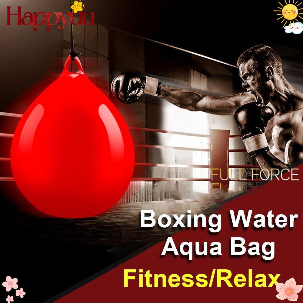 HAPPYUU Aqua Punching Bag, PVC Heavy Duty Boxing Water Aqua Bag, Red Boxing Practice Treo Tie Speed 