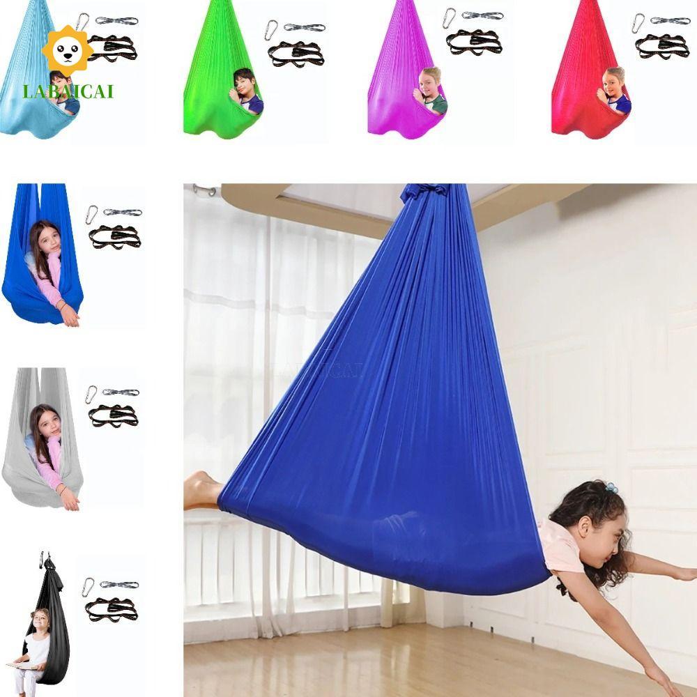 LABAICAI Trẻ Em Võng Trên Không, Đồ Dùng Pilates Có Thể Điều Chỉnh Dụng Cụ Tập Yoga, Tự Kỷ ADHD THÊM