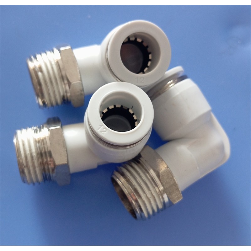 **🔧 Đầu Nối Góc Khí Nén PL12-04 Ren Ngoài 1/2 – Co Nối Ống Hơi 12mm**