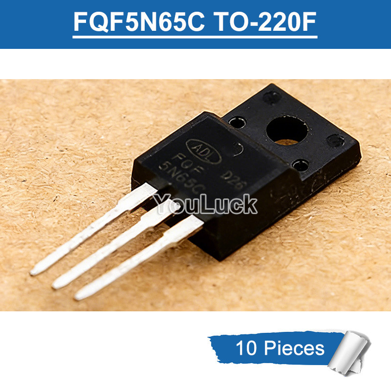 10 chiếc FQF5N65C TO-220F 5A / 650V N-Channel MOSFET Transistor Mới Ban Đầu