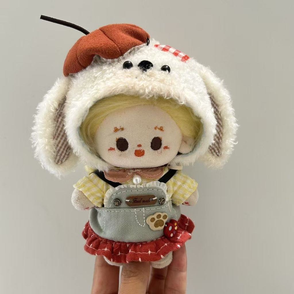 10Cm Cotton Quần Áo Búp Bê "Bunny Apple Painter Hat" Cotton Doll Bộ Quần Áo Bé 10Cm Thường Cơ Thể Bú