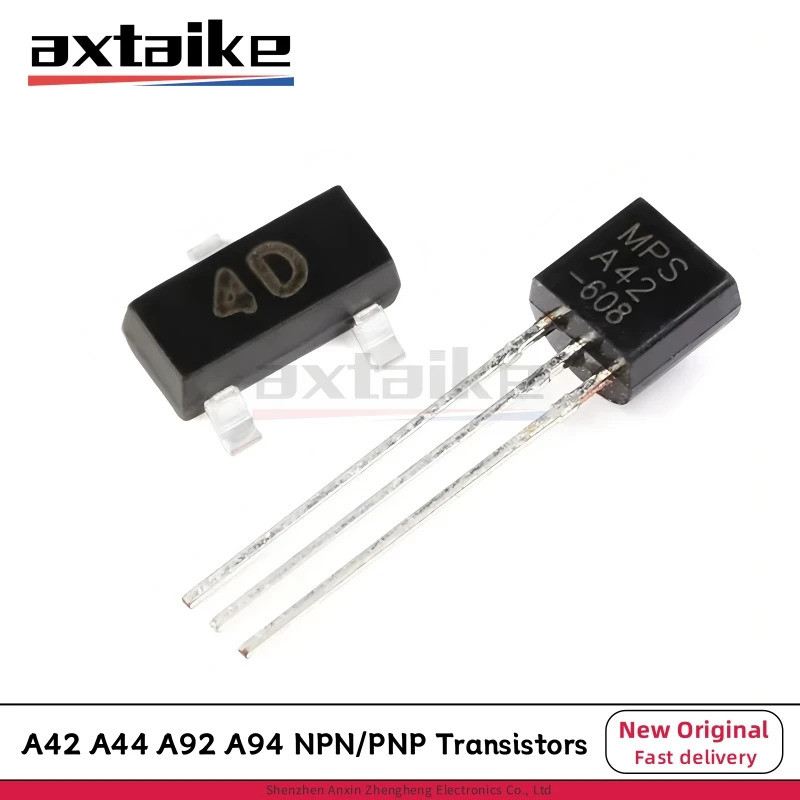 Bộ 50 A42 A44 A92 A94 1D 2D 3D 4D SOT23 TO92 SMD DIP MPSA42 KSP42 MBTA42 MBTA92 NPN PNP 300V 400V 20