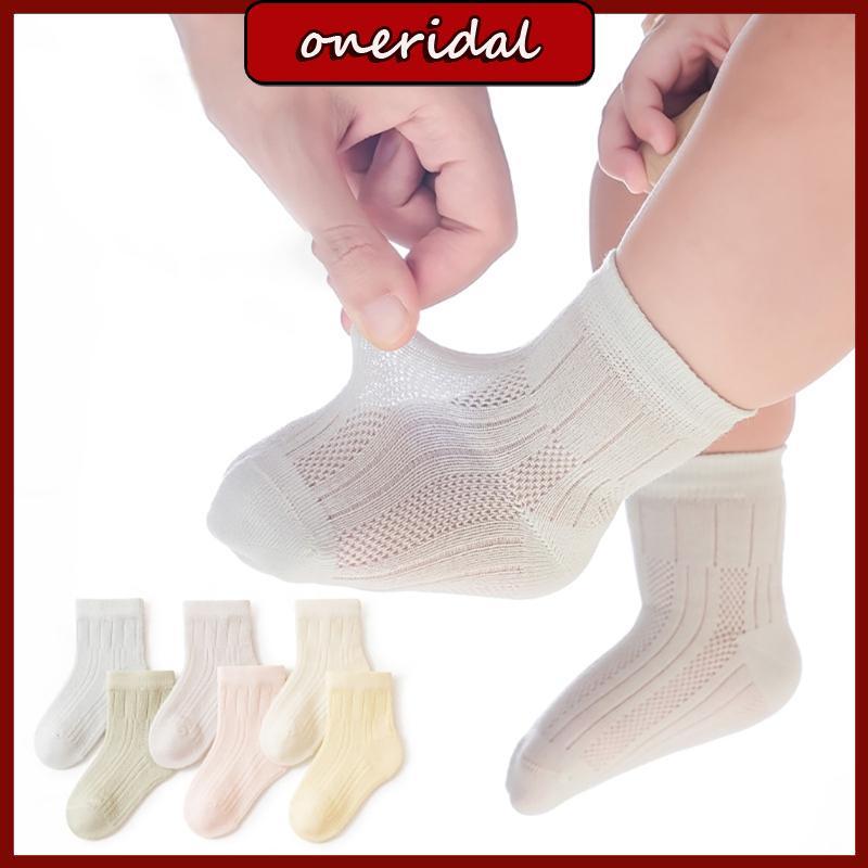 Tất lưới ONERI Tất tròn Tất Cotton Tất lưới mỏng cho trẻ sơ sinh 0-5 tuổi