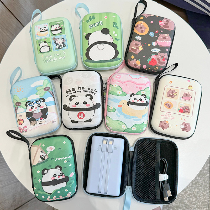 Túi lưu trữ cáp dữ liệu máy ảnh Ccd 8cm Đĩa cứng Sạc điện thoại di động Cáp sạc di động Ví đựng tiền