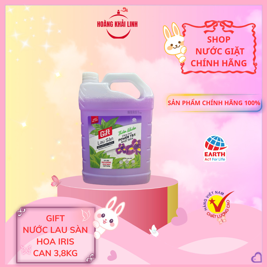 GIFT Nước Lau Sàn Hương Iris Can 3.8kg
