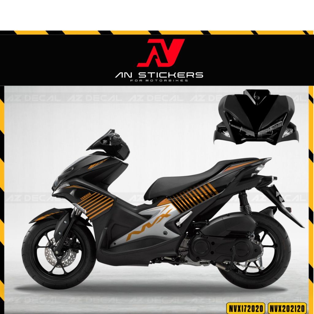 Tem Rời Xe NVX Mẫu Vân Sọc Xe NVX 125,155 Chống Nước, Bền Màu, Dễ Dàng Tự Dán Tại Nhà